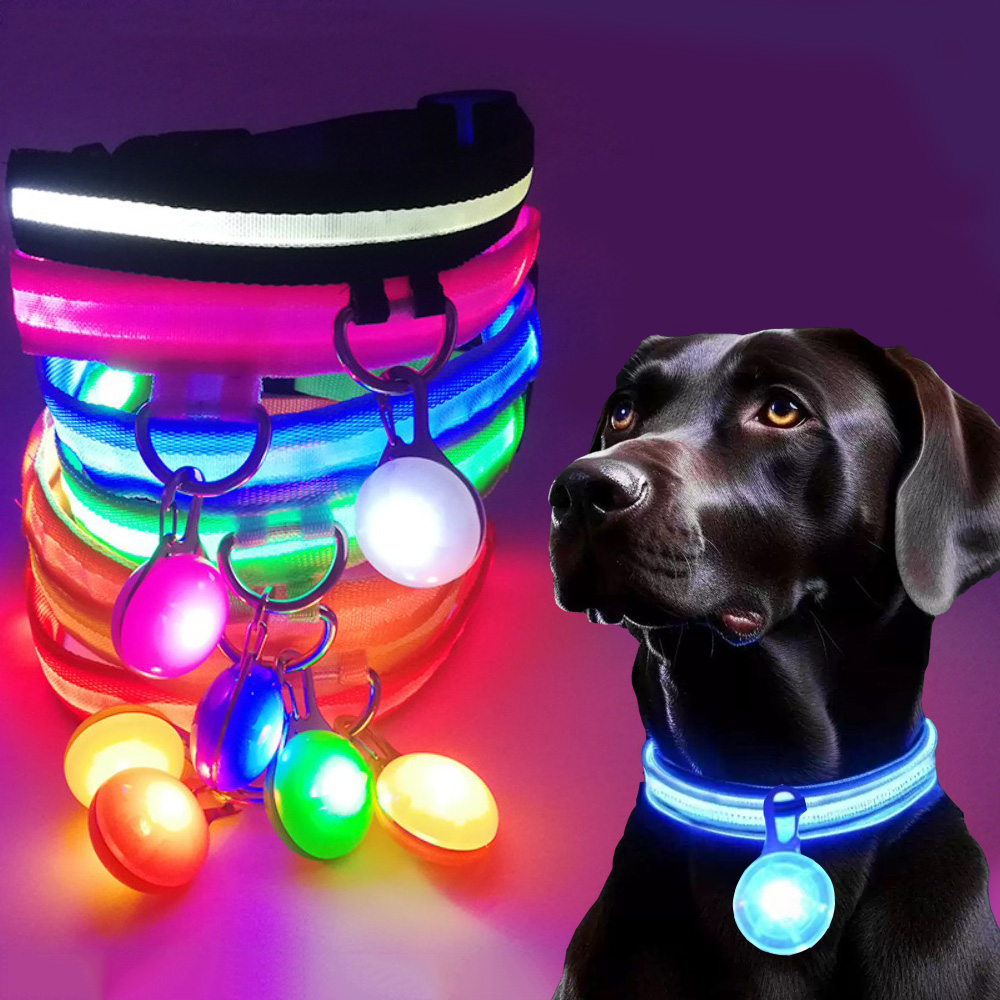 Pet Supplies Wholesale - Usb-lade Leuchtende Hundehalsband Mit Anhänger Abnehmbare