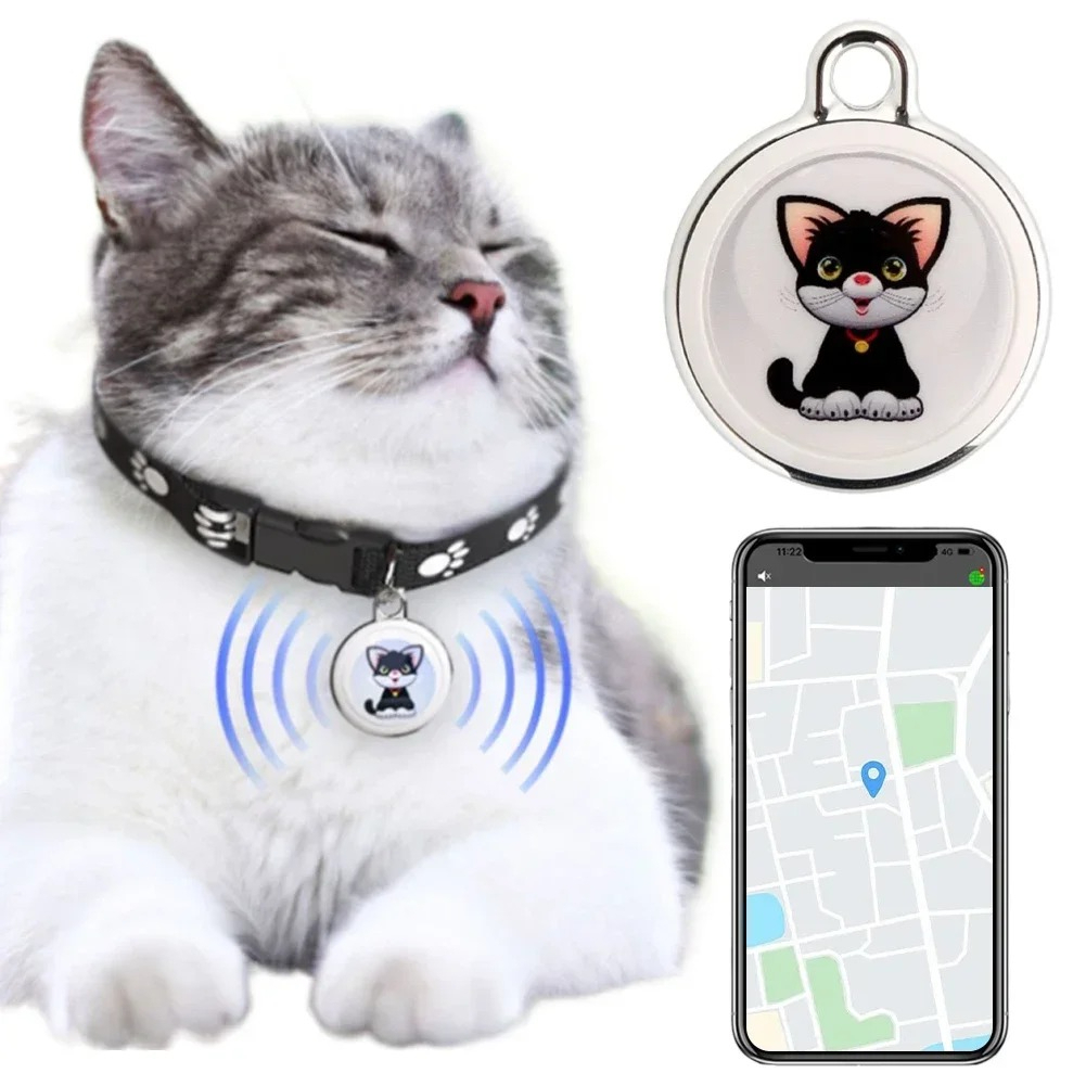 Pet Gps Tracker Collar - Haustier-Anti-Verlust-GPS-Tracker, Bluetooth-kompatibel, wasserdicht, intelligent, tragbar, Echtzeit-Tracking-Locator