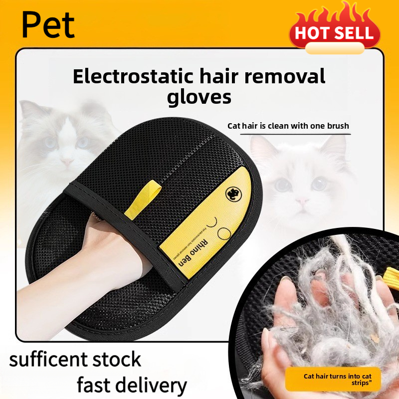 Pet Grooming Glove - Haarentfernungsset für Haustiere: Klebrige Rolle, statische