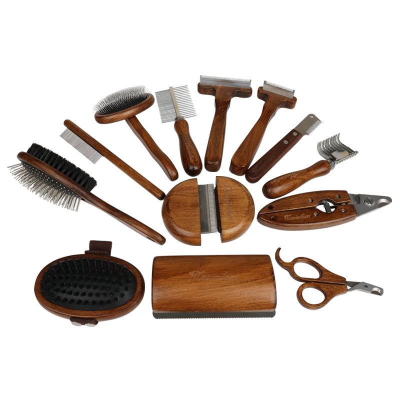 Pet X Supplies & Tack Photos - Haustier-Hundekamm, antikes Massivholz, viele Stile, Kämme,
