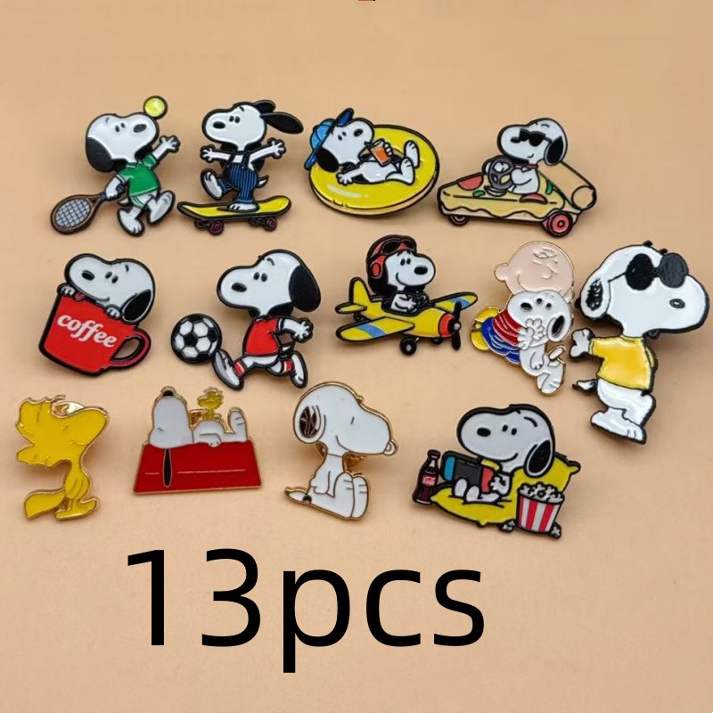 Pet Supplies Wholesale - 13-teiliges Set Cartoon-Hundepins, Lustige Emaille-Anstecknadeln, Humorvolle