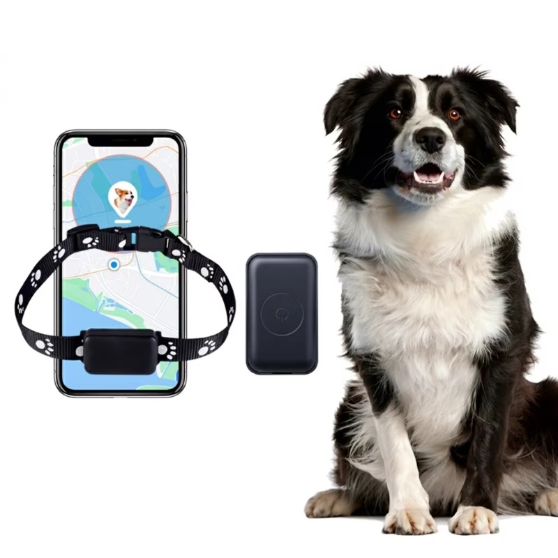 Pet Gps Tracker Collar - Intelligenter Mini-GPS-Haustier-Tracker Wasserdicht IP67 Echtzeit-Anti-Verlust-Ortungsgerät Weiches