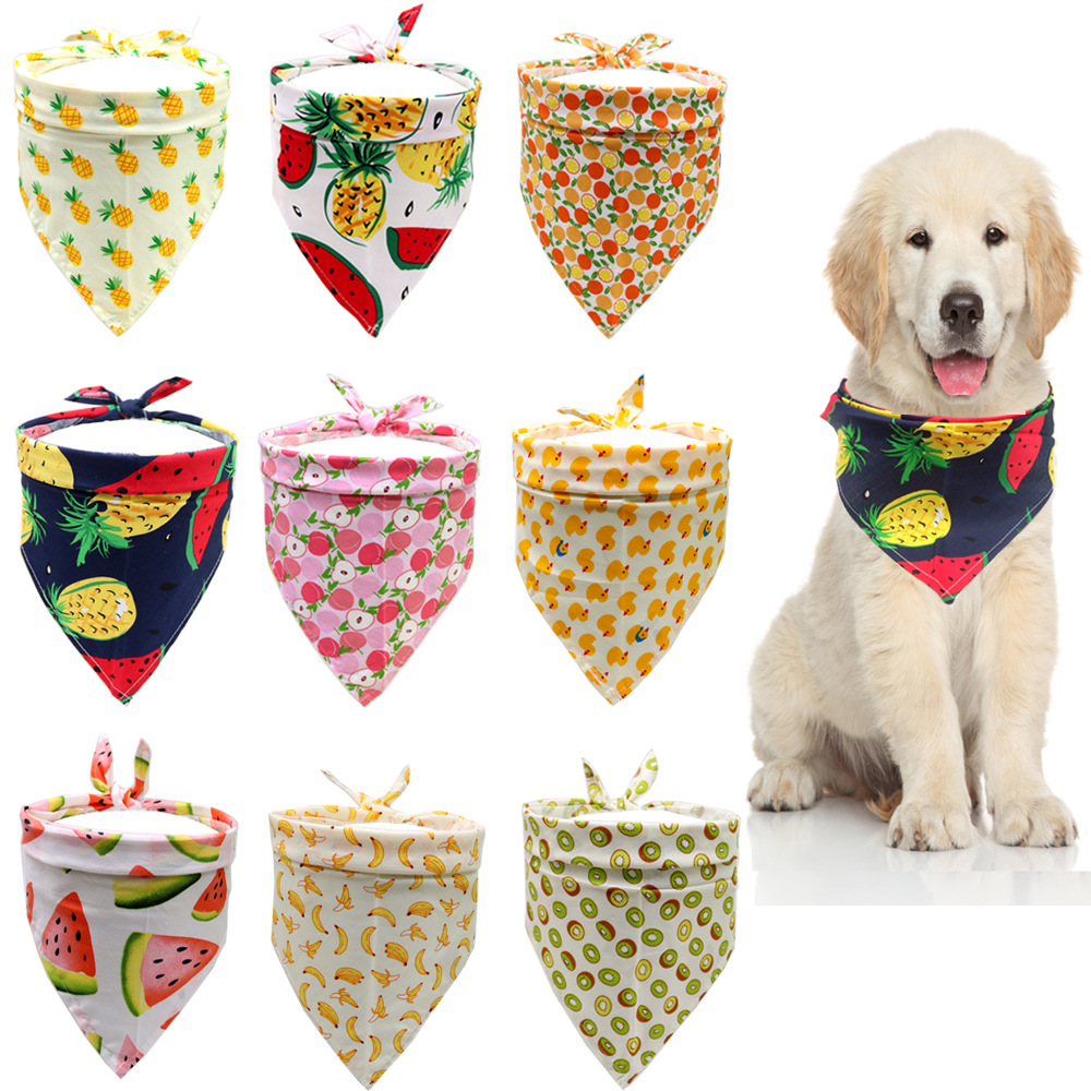 Pet Supplies Wholesale - Haustier-Salbtuch, Frucht-Haustierschal, Baumwoll-Hundehalstuch, Sommer-Haustierzubehör, Großhandel