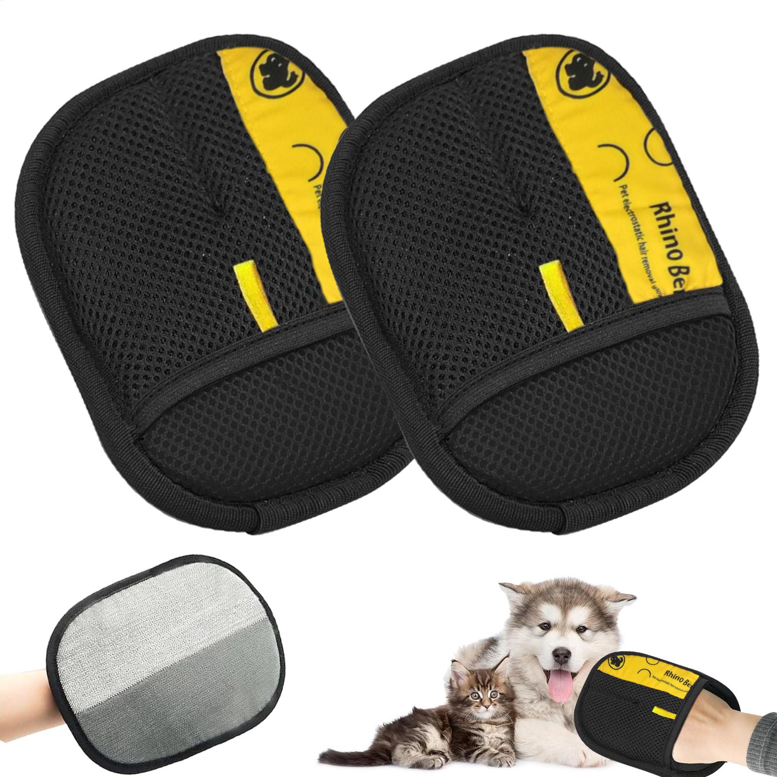 Pet Grooming Glove - 1 Paar statische Entfernungshandschuhe für Tierhaare,