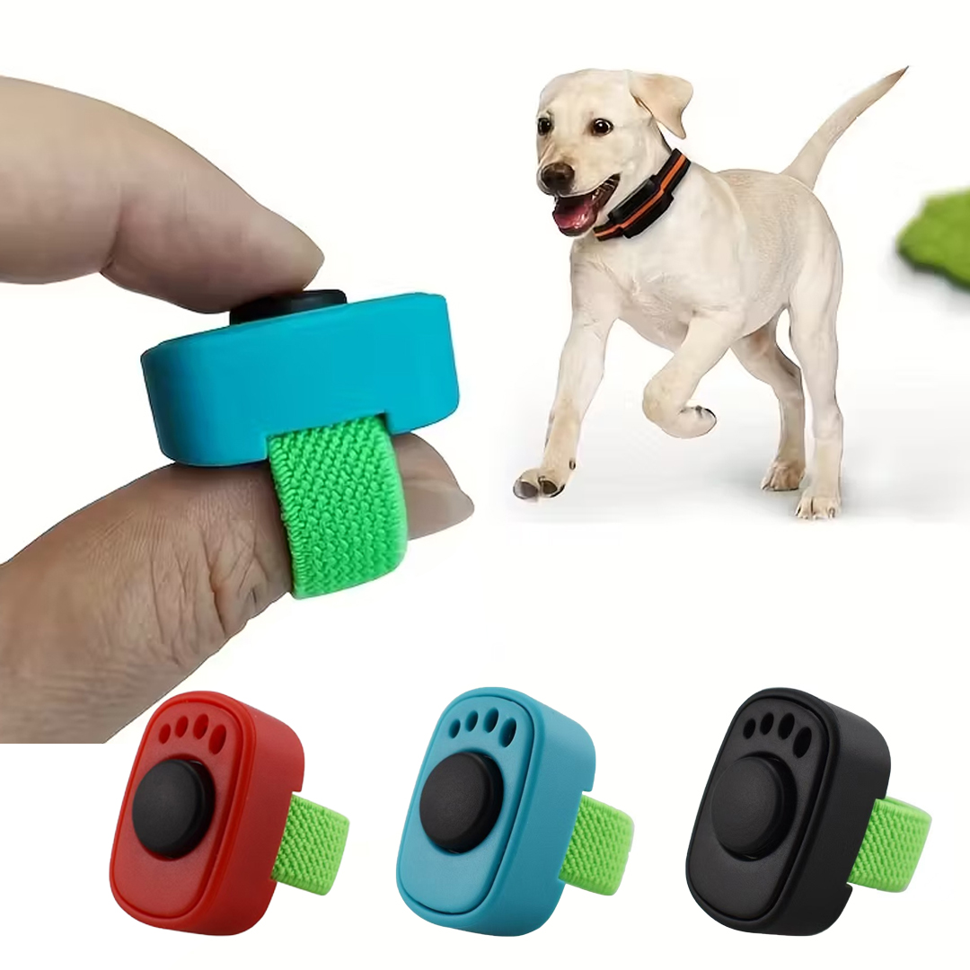 Training Clicker Dog - Professioneller Mini-Fingerring Hundetraining-Klicker Leichtgewichtiger Interaktiver Sound-Hundetrainer