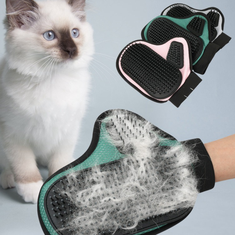 Pet Grooming Glove - Haustier Katze Pflege Handschuhe Kätzchen Pflege