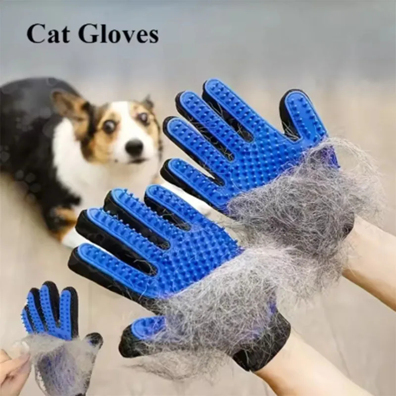 Pet Grooming Glove - Tierhaar-Handschuhkamm für Hunde und Katzen, Fellpflege-