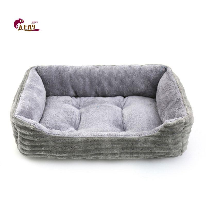 Pet X Supplies & Tack Photos - AEA9-Graues Hundebett Quadratische Plüsch-Hundematte Haustierbett Hundehausmatte